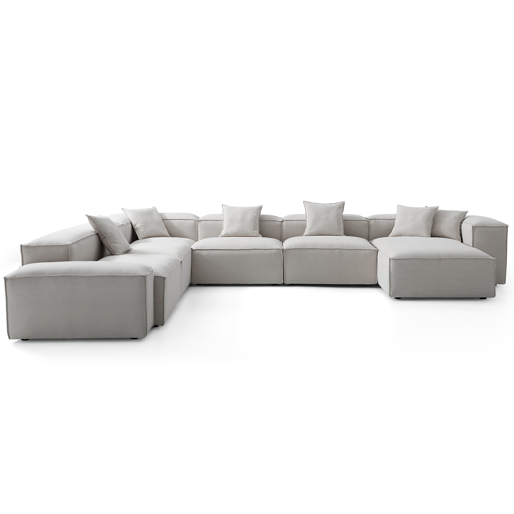Freedom Modular Gray U-Shaped Sectional Sofa