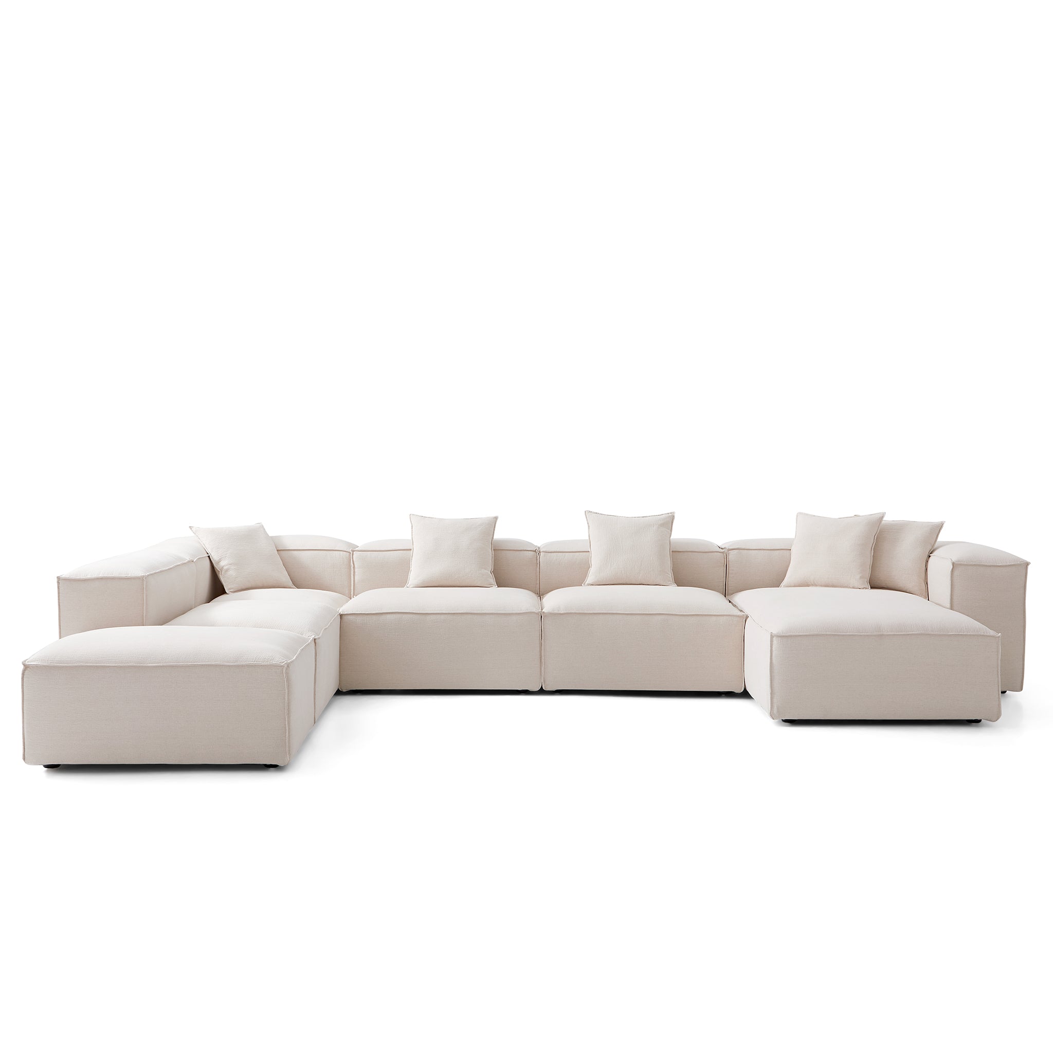 Freedom Modular Khaki Open-End Sectional Sofa