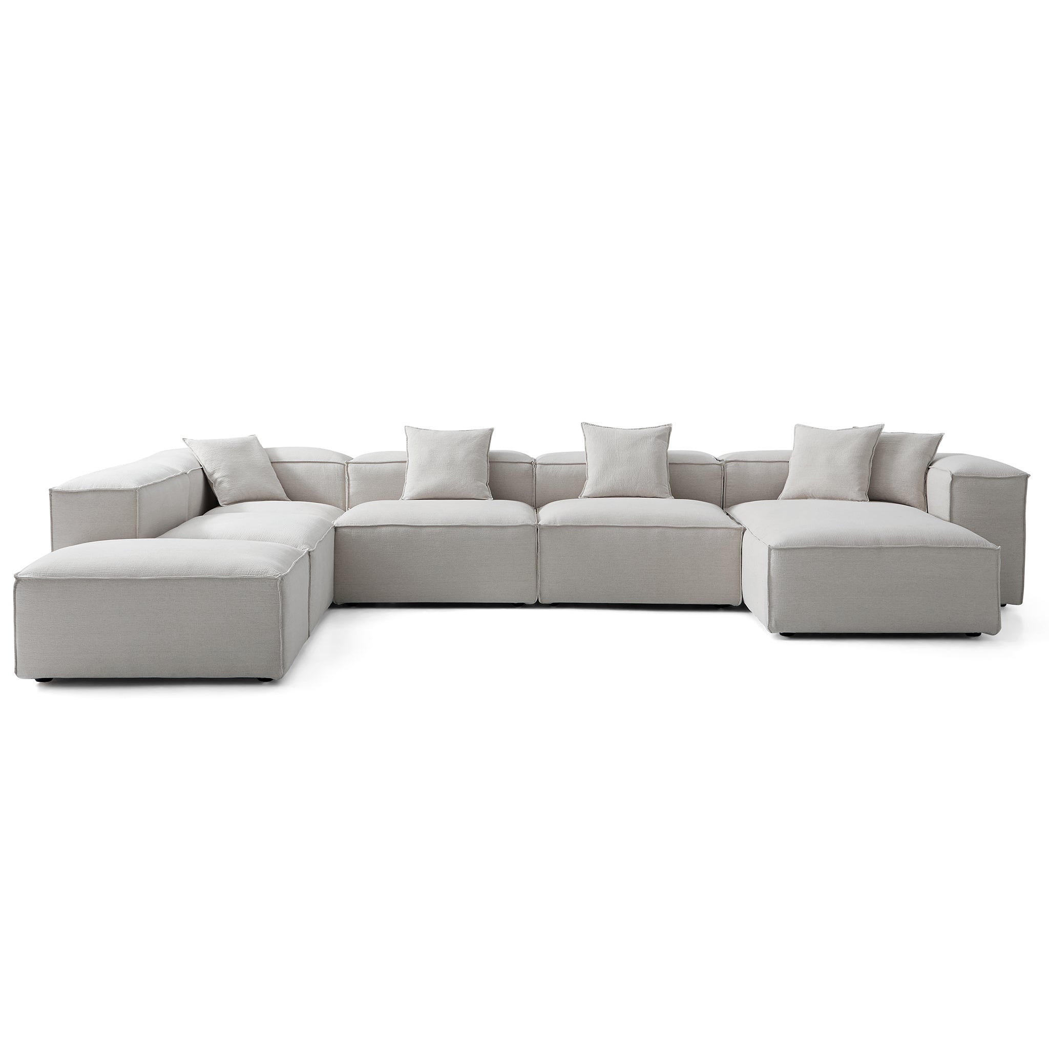 Freedom Modular Gray Open-End Sectional Sofa