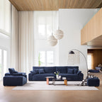 L'ensemble de canapés bleu marine Empress