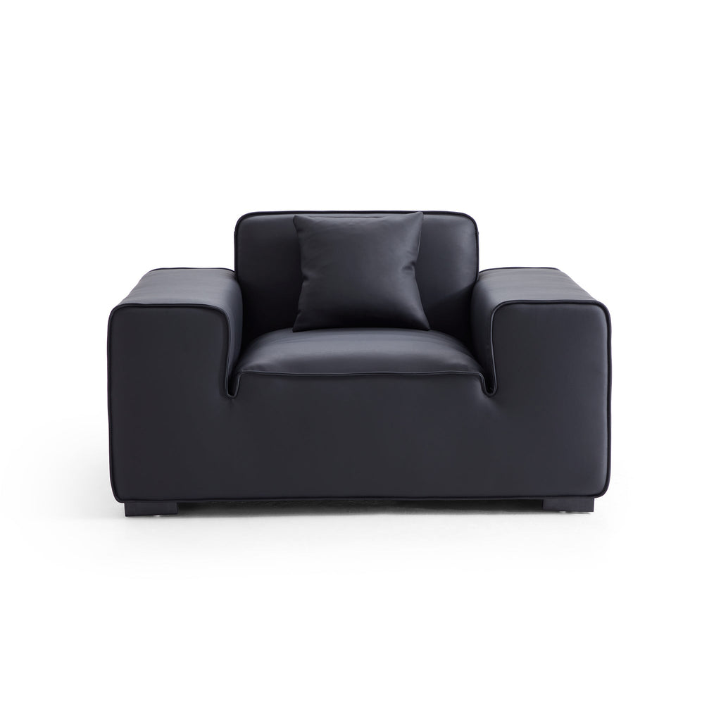 Domus Modular Brown Leather Armchair