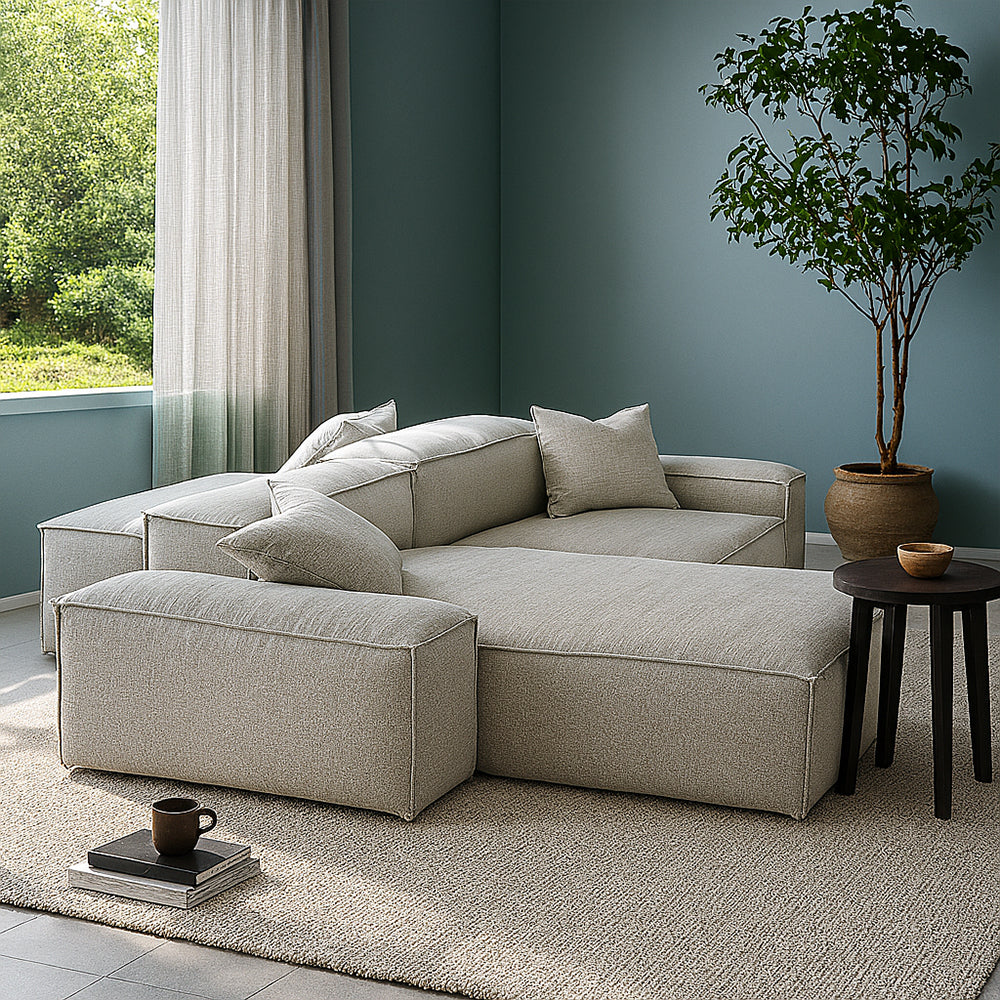 Freedom Modular Gray Double-Sided Sectional Sofa