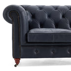 Durango Chesterfield Top Grain Leather Tufted Sofa