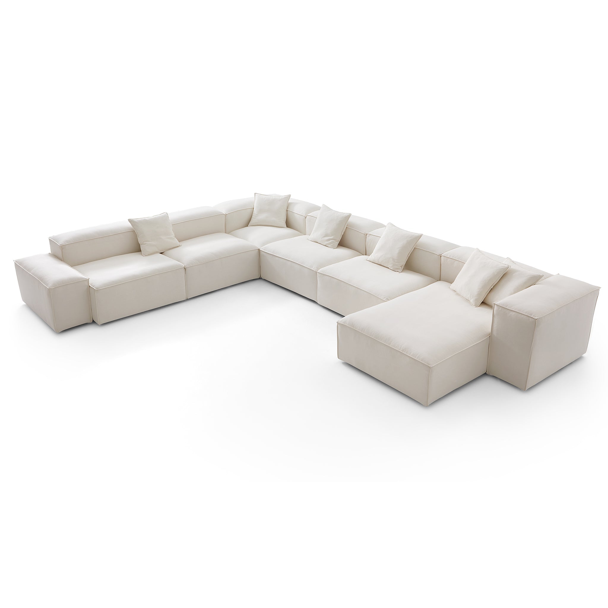 Freedom Modular Beige U-Shaped Sectional Sofa