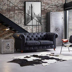 Durango Chesterfield Top Grain Leather Tufted Sofa