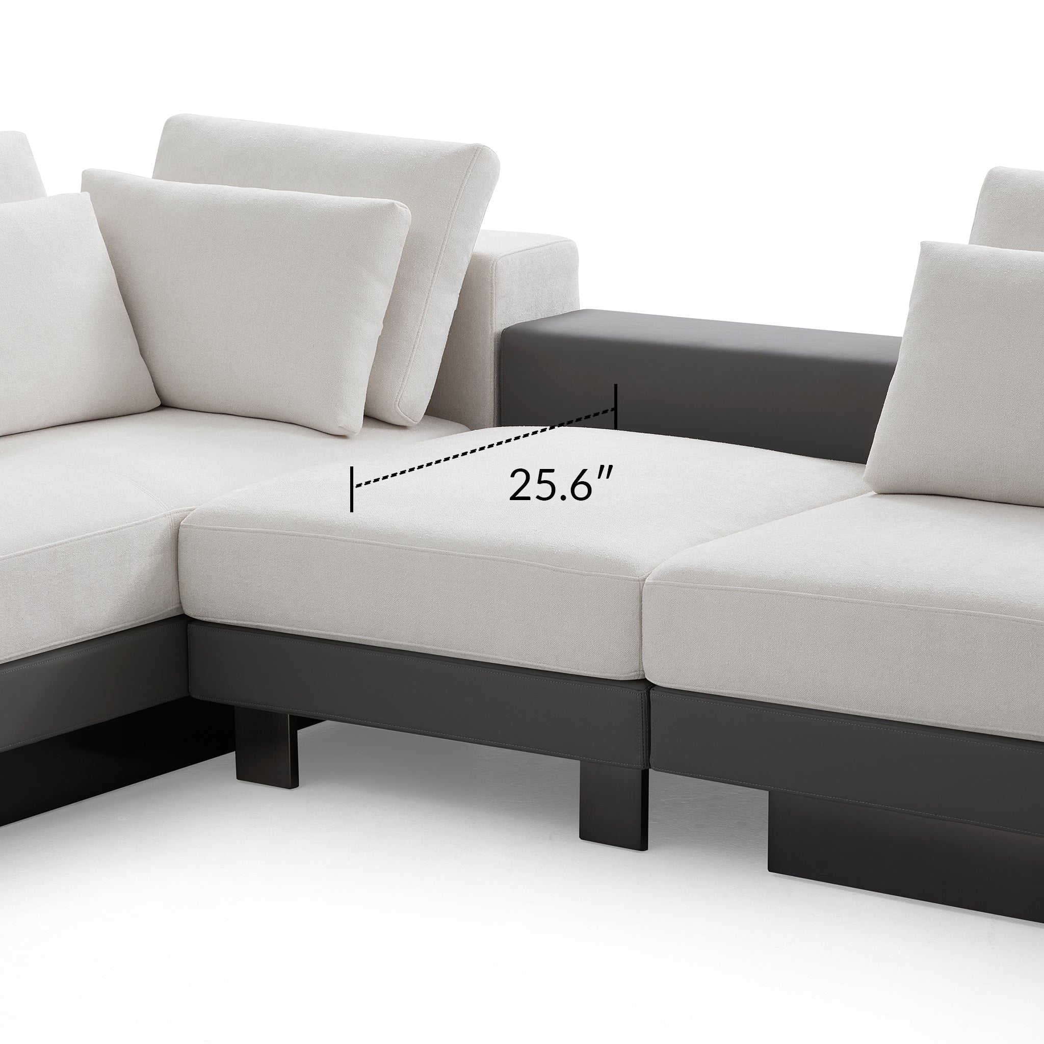 Connery Minimalist White Sectional