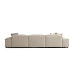 Cube Modular Khaki Genuine Leather Sectional