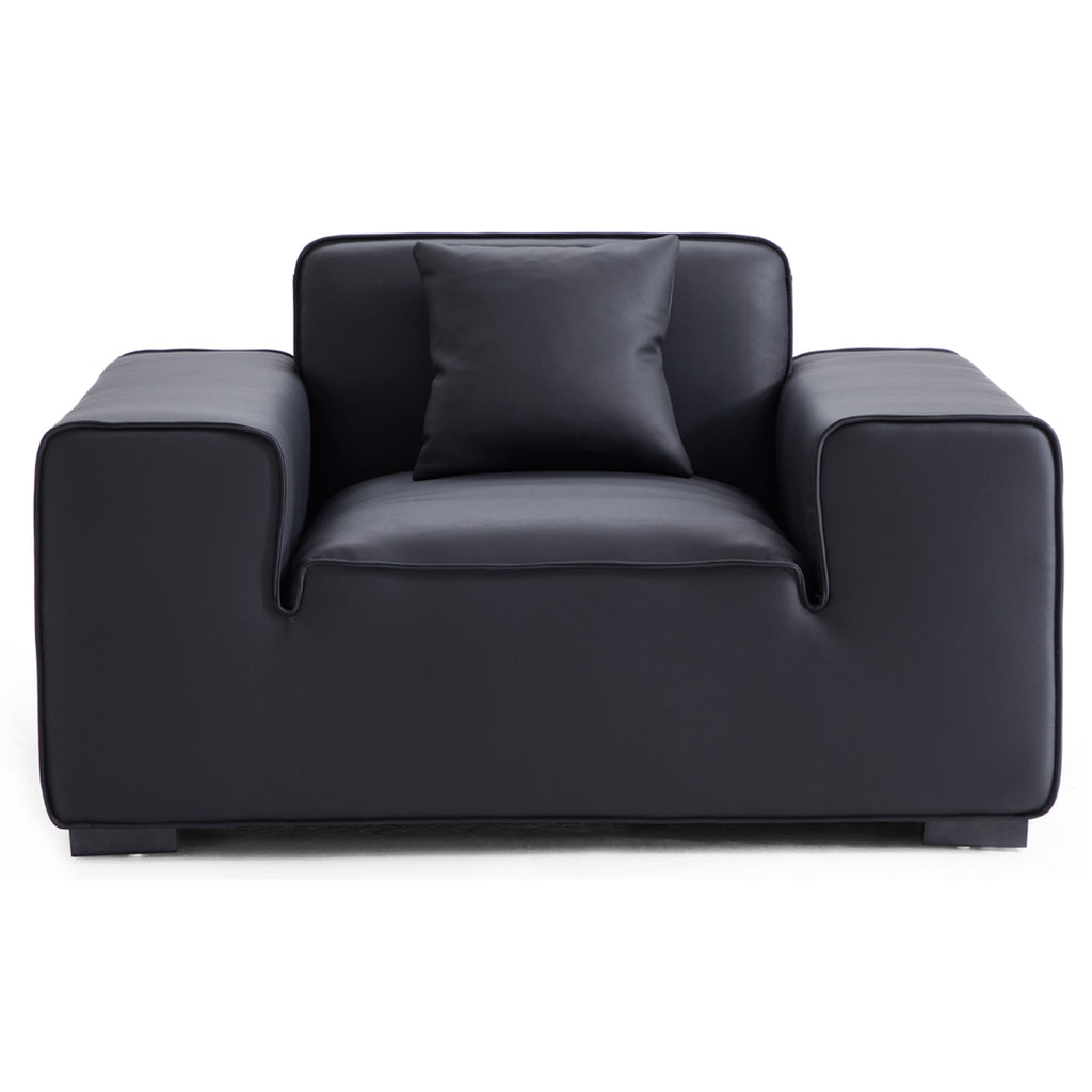 Domus Modular Beige Leather Sofa Set