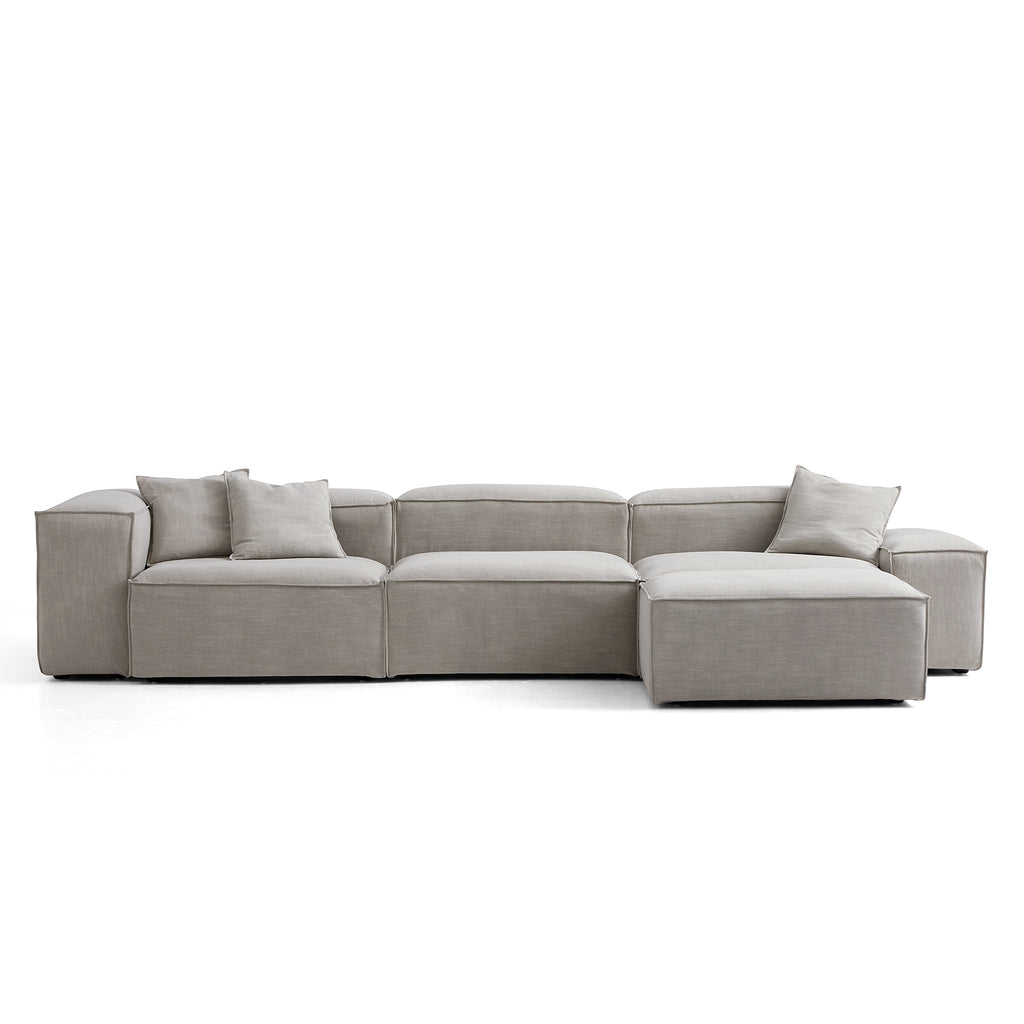 Canapé modulaire Freedom gris neuf avec pouf