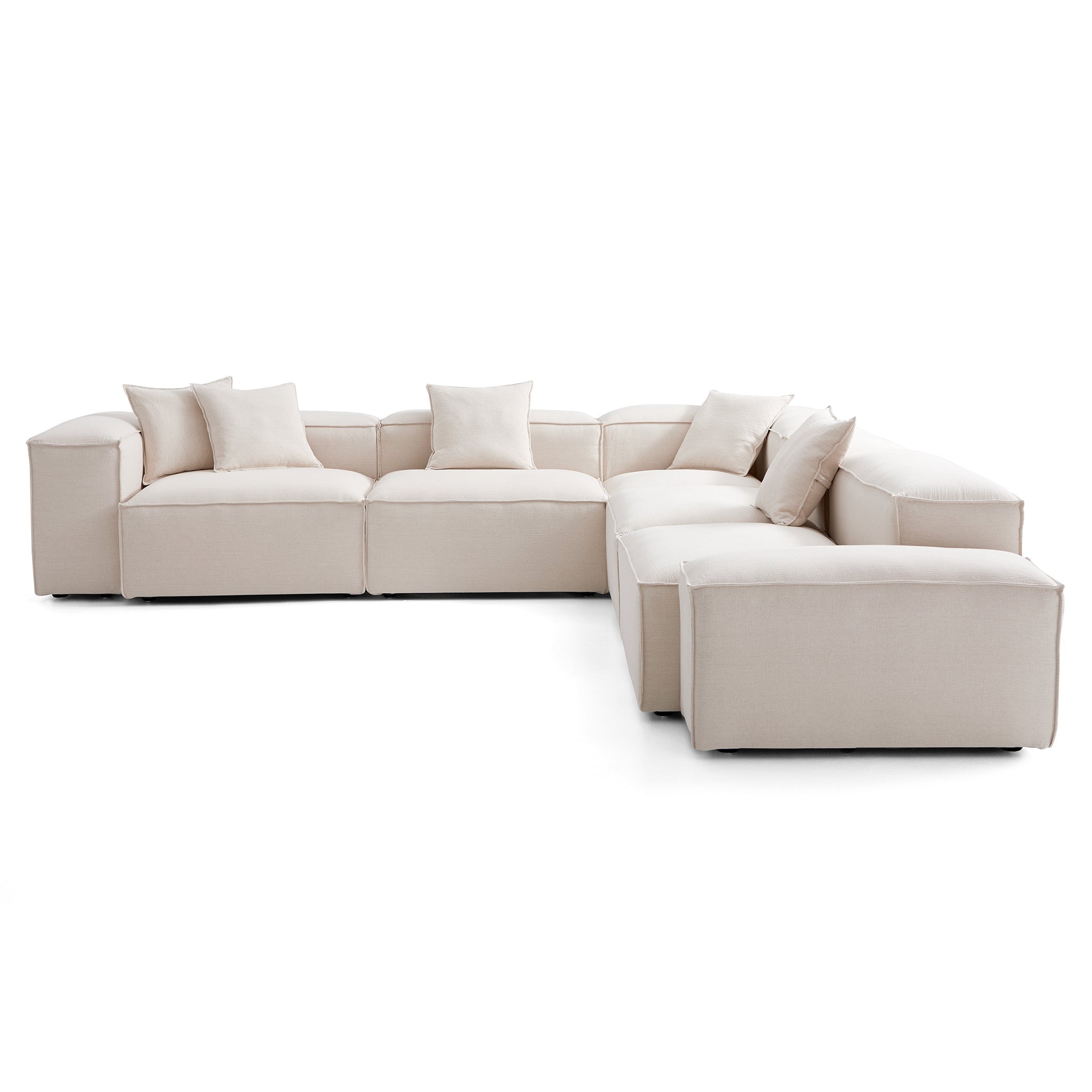 Canapé d'angle modulaire gris Freedom