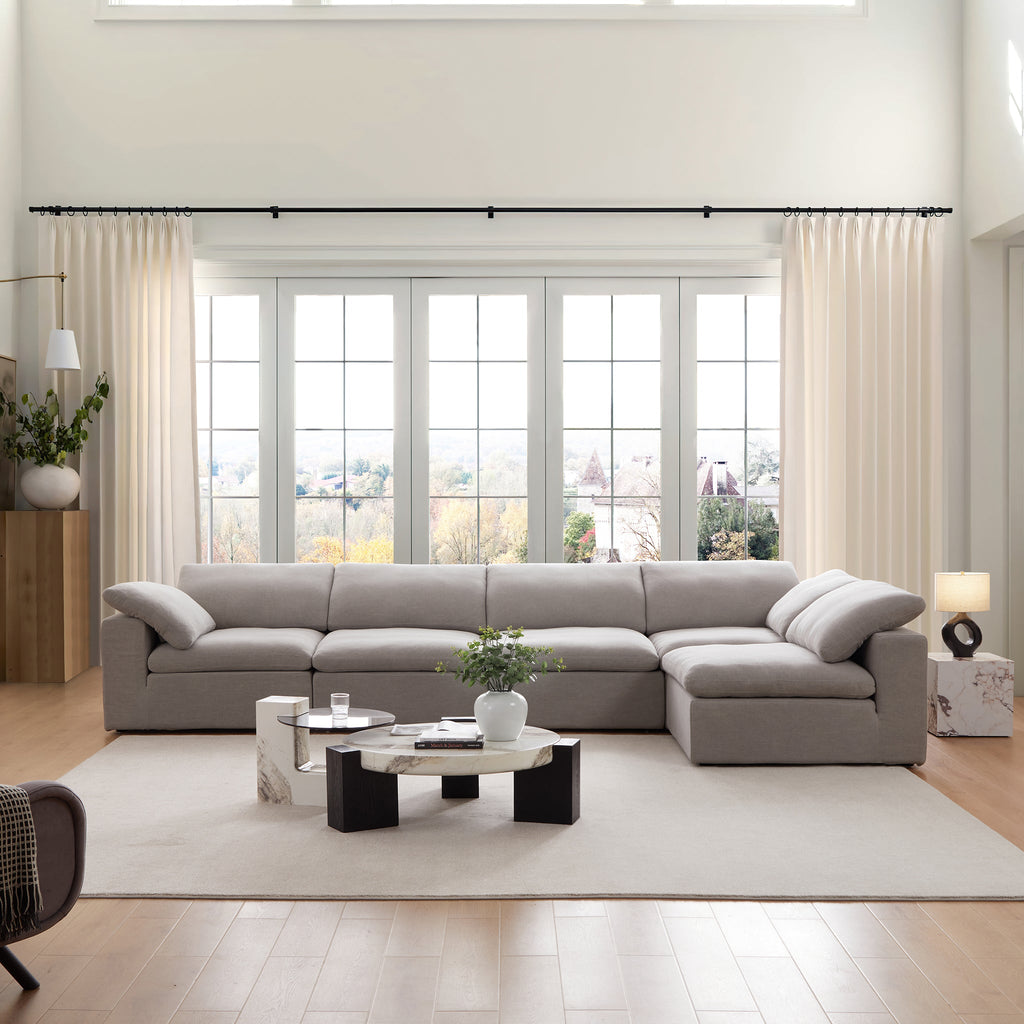 Canapé d'angle en L blanc Tender Wabi-Sabi