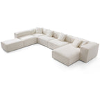 Canapé sectionnel modulaire Freedom beige à extrémité ouverte