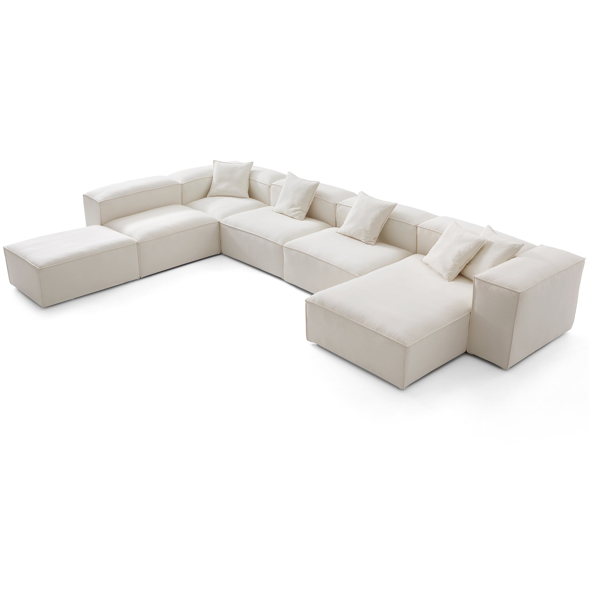 Freedom Modular Beige Open-End Sectional Sofa