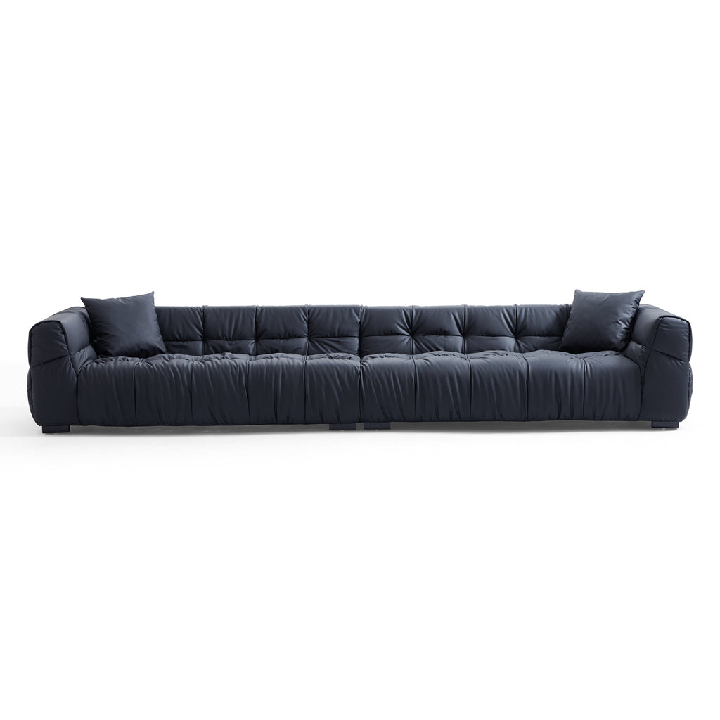 Boba Black Leathaire Sofa