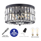 Plafonnier encastré à 2 ampoules en cristal incandescent C Cattleya