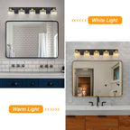 Applique murale de salle de bain 2/3/4/5 lumières avec abat-jour en cristal