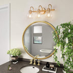 Applique murale de salle de bain à 2/3 lumières avec abat-jour en verre