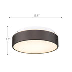 Plafonnier encastré à 2 lumières avec abat-jour en verre dépoli – 12 po de largeur x 12 po de hauteur x 3,5 po de hauteur