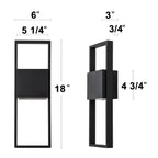 Applique murale d'extérieur à 2 lumières LED intégrées noir mat