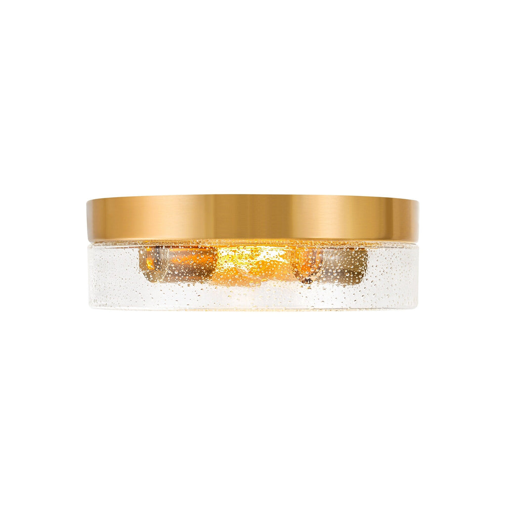 Plafonnier moderne à 2 lumières en forme de dôme, en verre transparent à bulles et à grains, de style ferme