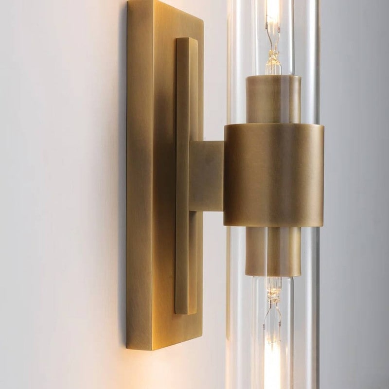 Appliques murales modernes en verre KAYLA, luminaires muraux d'intérieur, éclairage de vanité avec abat-jour en verre (lot de 2)