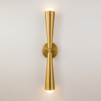 Applique murale LED à 2 lumières, double cône, haut et bas, en forme de sablier