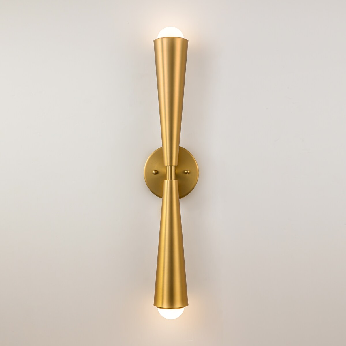 Applique murale LED à 2 lumières, double cône, haut et bas, en forme de sablier