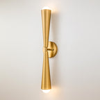 Applique murale LED à 2 lumières, double cône, haut et bas, en forme de sablier
