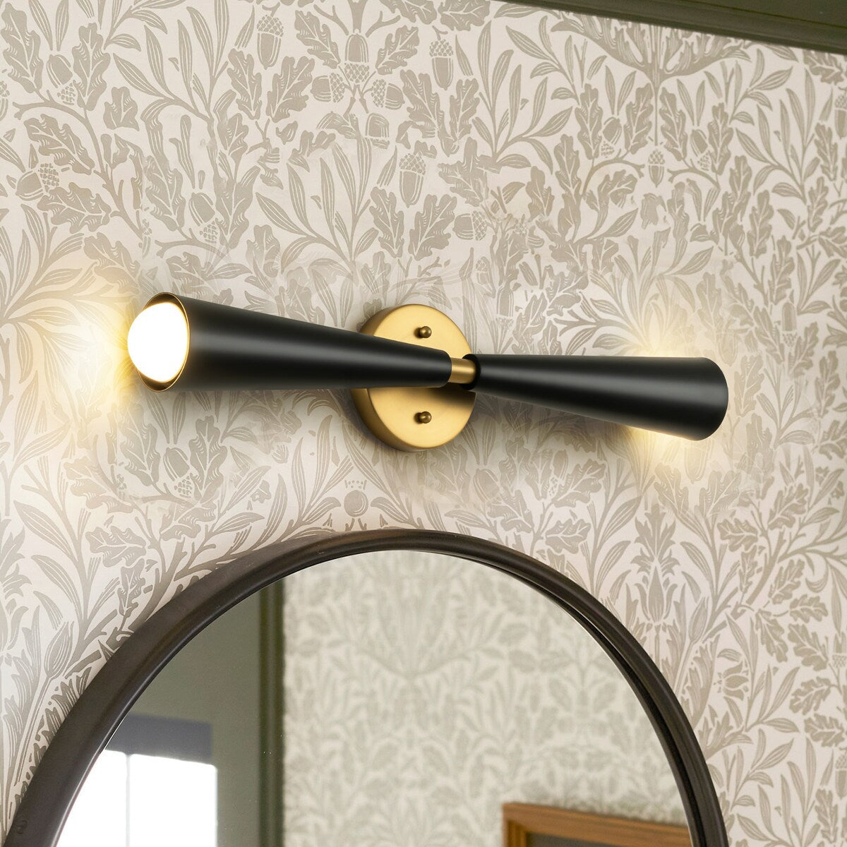 Applique murale LED à 2 lumières, double cône, haut et bas, en forme de sablier