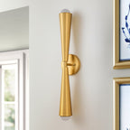 Applique murale LED à 2 lumières, double cône, haut et bas, en forme de sablier