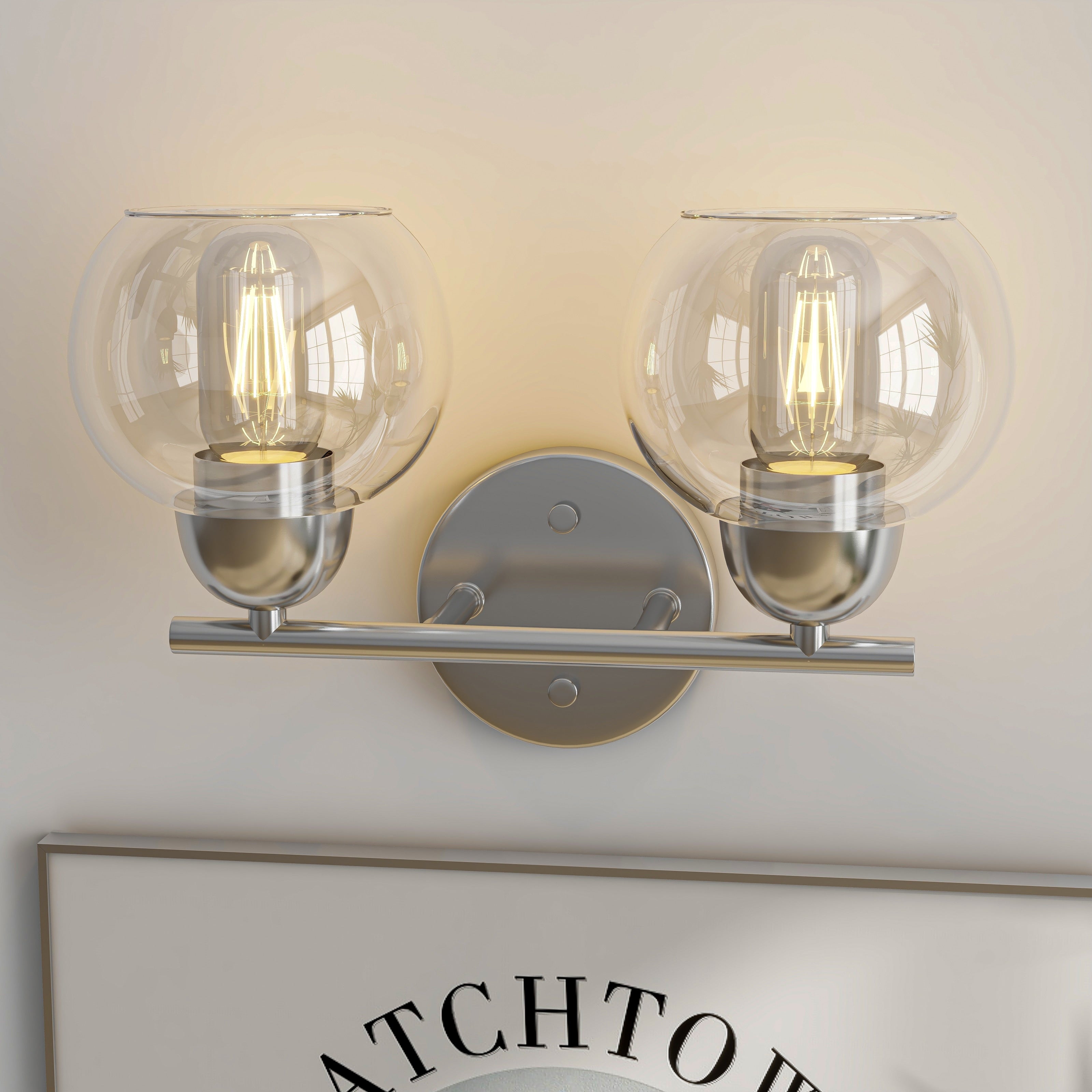 Luminaires de salle de bain vintage à 2 lumières