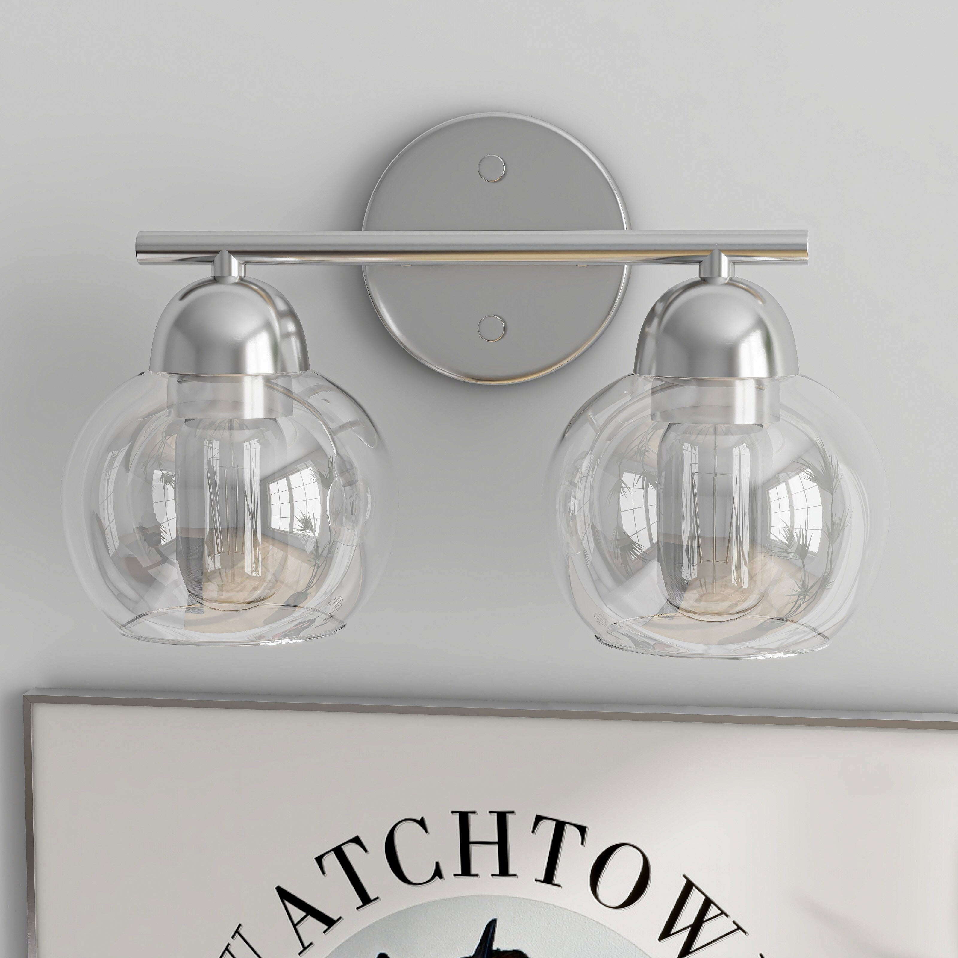 Luminaires de salle de bain vintage à 2 lumières