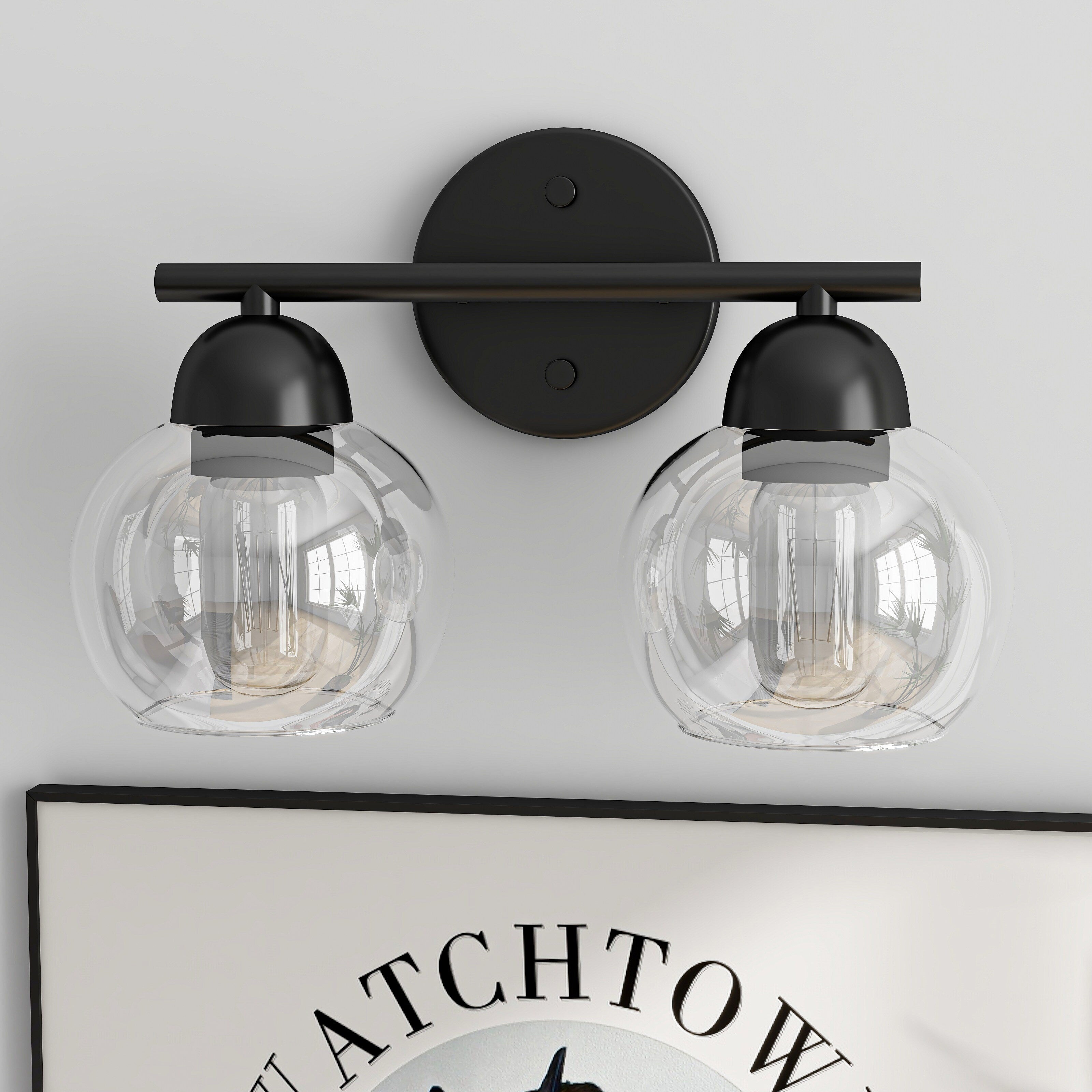 Luminaires de salle de bain vintage à 2 lumières
