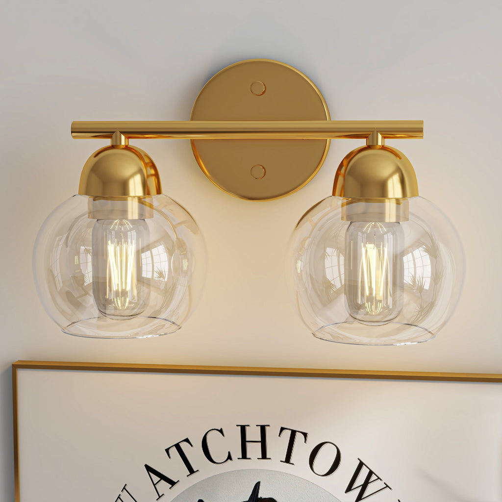 Luminaires de salle de bain vintage à 2 lumières