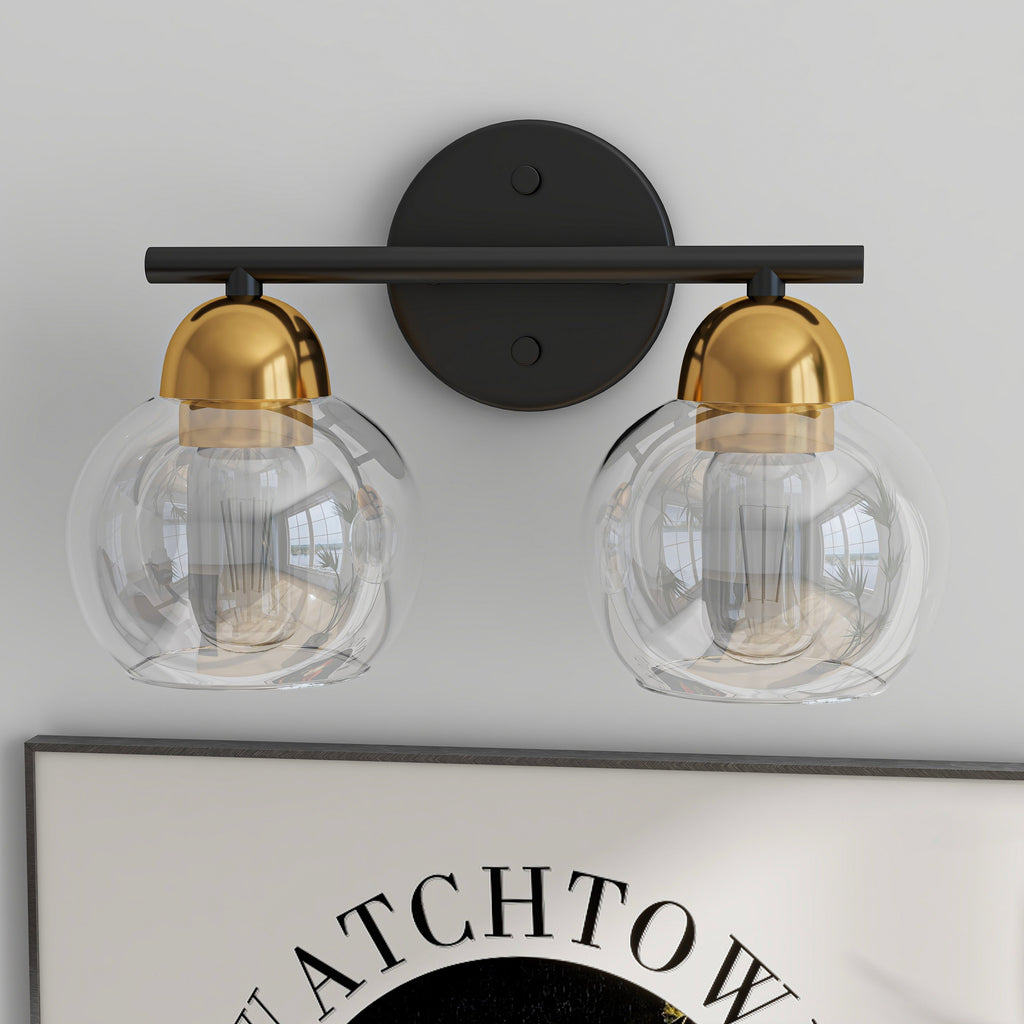 Luminaires de salle de bain vintage à 2 lumières