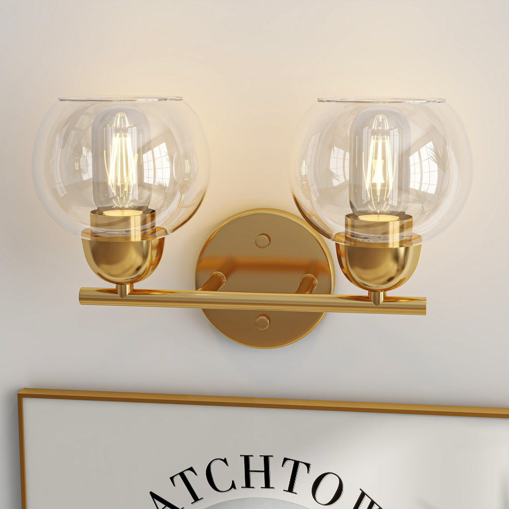 Luminaires de salle de bain vintage à 2 lumières