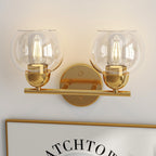 Luminaires de salle de bain vintage à 2 lumières