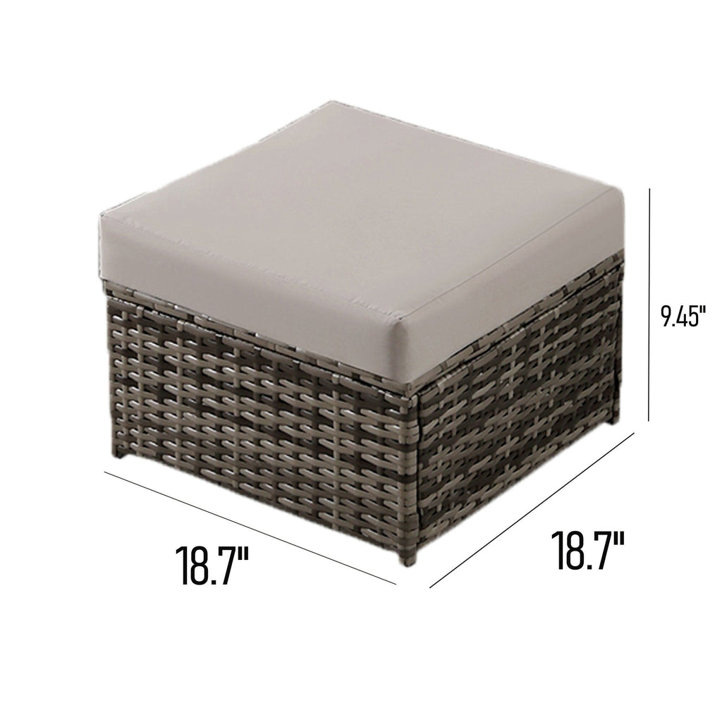 Poufs de patio en osier 2 pièces - Liquidation