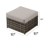 Poufs de patio en osier 2 pièces - Liquidation