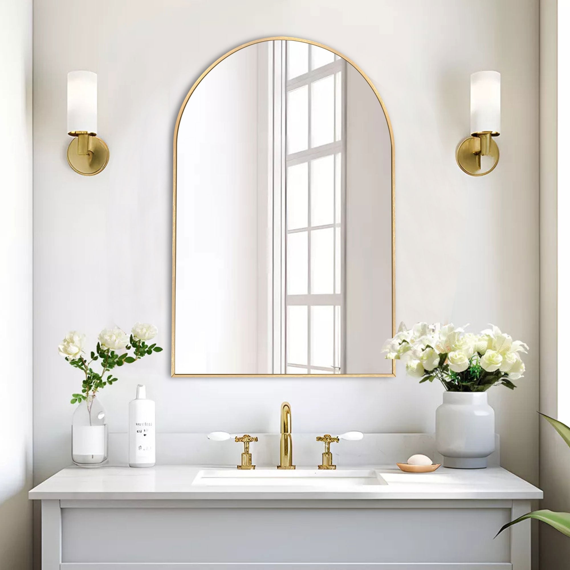 Miroir mural en aluminium pour salle de bain