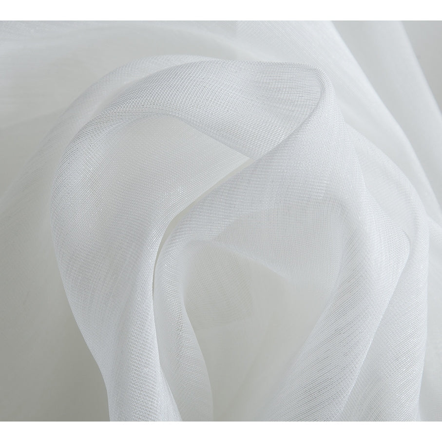 HLC.me Lot de 2 rideaux de fenêtre semi-transparents à œillets pour chambre à coucher et salon