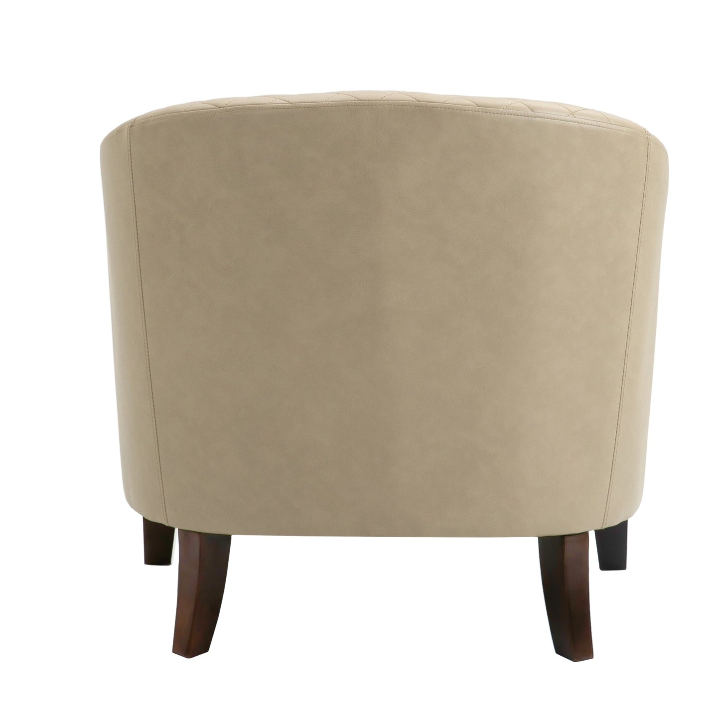Lot de 2 chaises d'appoint tonneau en cuir vegan de 29 W avec garniture cloutée