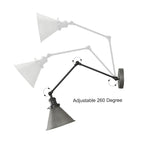 Ensemble de 2 appliques murales modernes à bras pivotant réglables Malryn, à brancher ou à brancher