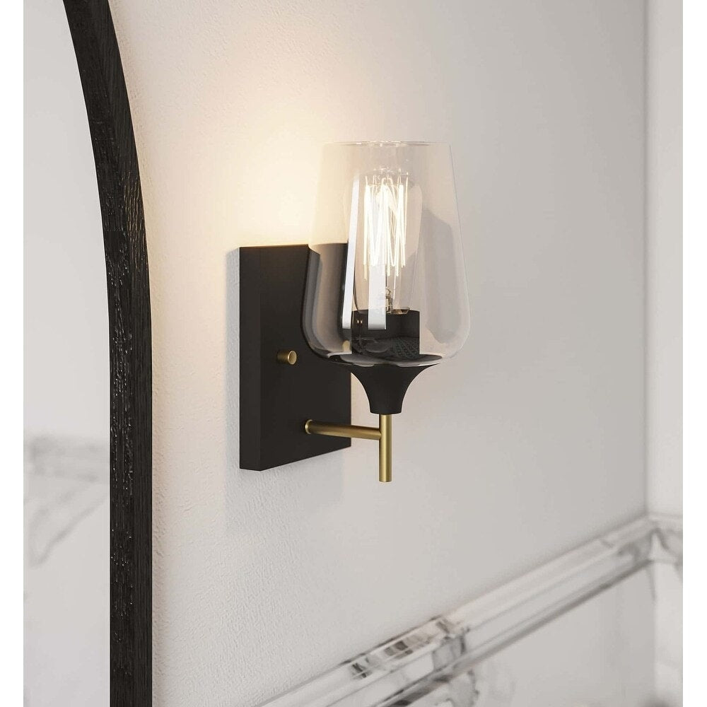 Lot de 2 appliques murales modernes en verre de style ferme, certifiées UL