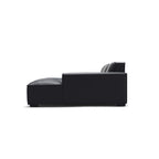 Domus Modular Dark Gray Leather U-Shaped Sectional Sofa