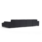 Domus Modular Khaki Leather U-Shaped Sectional Sofa