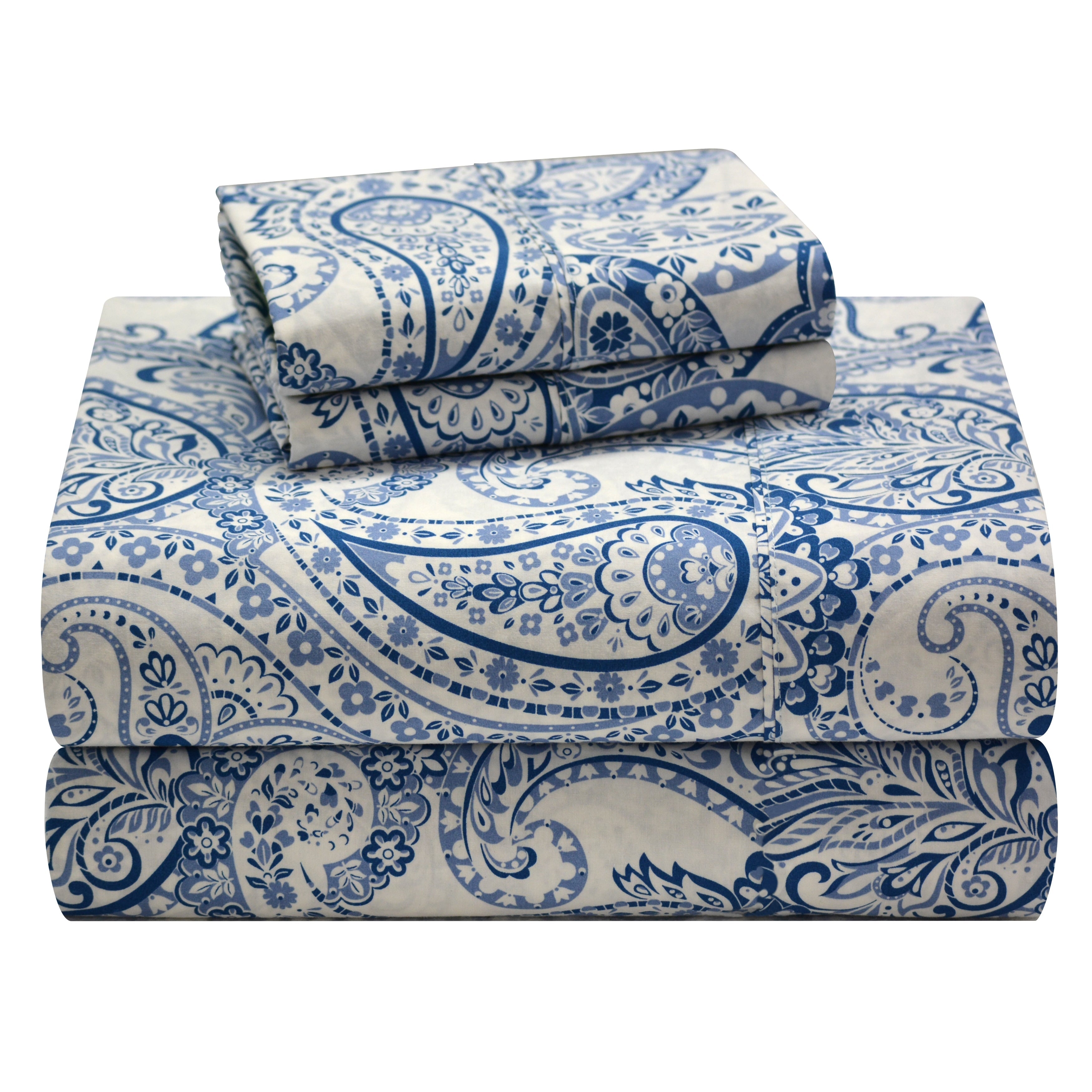 Parure de draps Pointehaven en coton à motif cachemire bohème