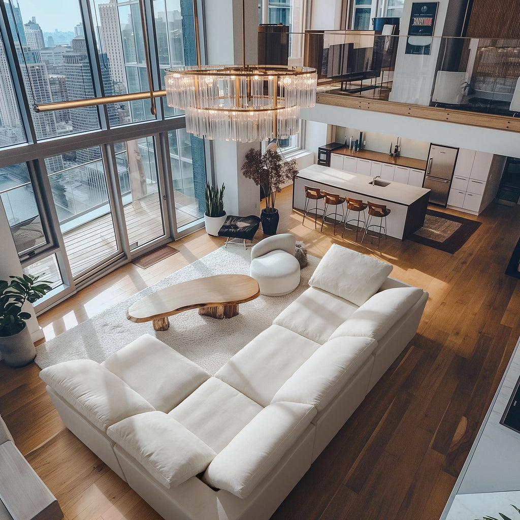 Canapé d'angle en L Tender Wabi-Sabi gris