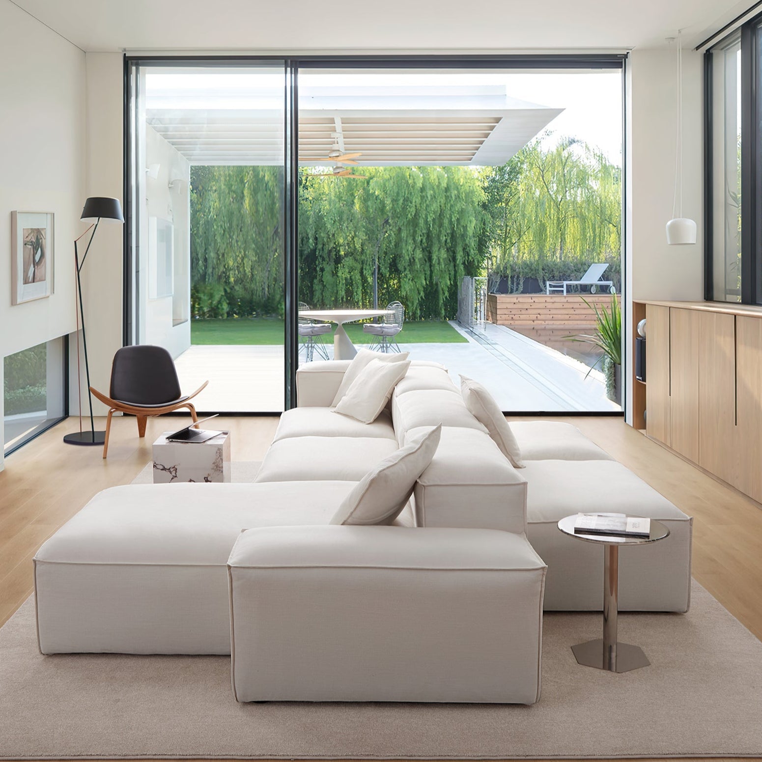 Freedom Modular Beige Double-Sided Sectional Sofa
