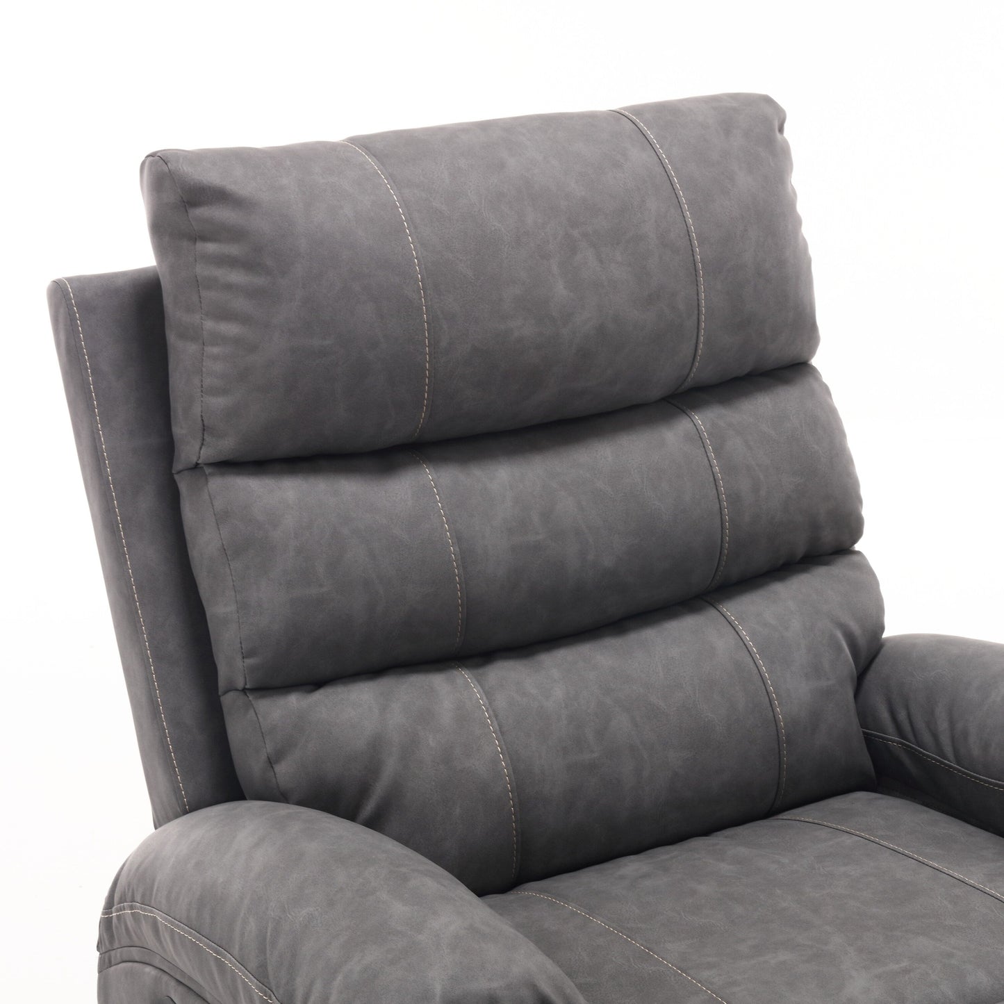 Fauteuil inclinable électrique de grande taille 21 W, massage par vibrations à 8 points et chauffage lombaire, télécommande, poches latérales, porte-gobelets